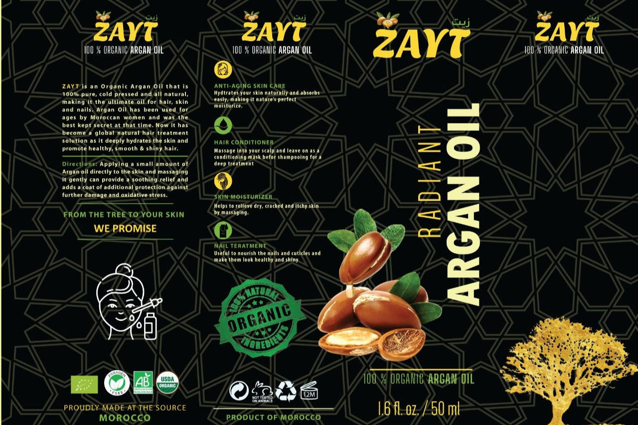 Tribes of Morocco Authentic Argan Oil - 1.6oz (Zayt Limited Edition)