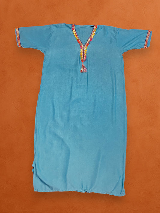 Baby Blue Moroccan Gandora